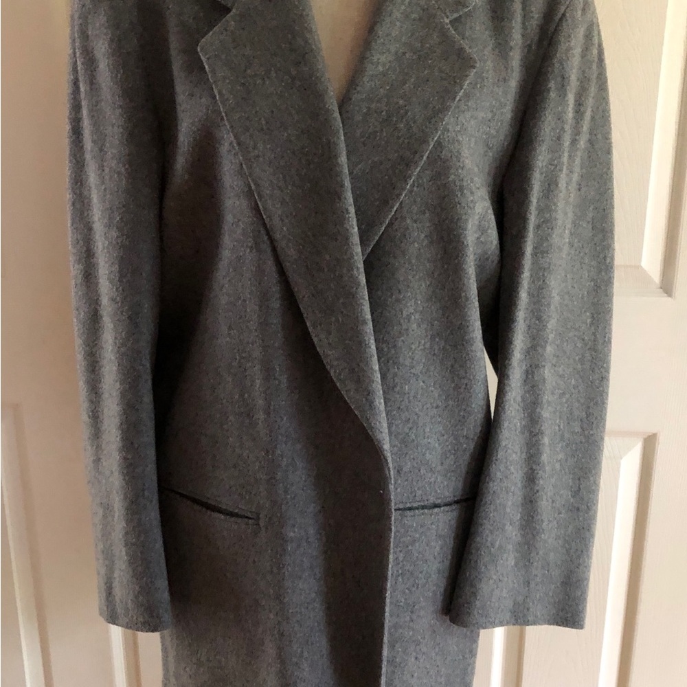 LL Bean Gray Wool Cashmere Blazer 20R